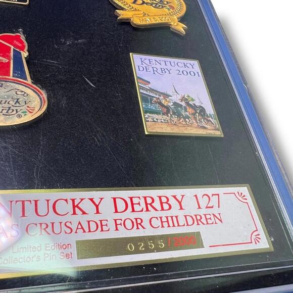 Kentucky Derby 127 Pin Set 2001 WHAS Crusade for Children Limited Edition 0255 - Picture 2 of 6
